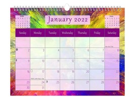 2022 Monthly Spiral-Bound Wall / Desk Calendar - 12 Months - v26 - £10.07 GBP