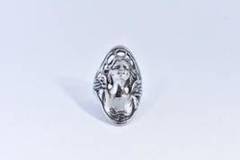 604ms Vintage Silber Beflügelte Engel Edelstahl Größe 7 Herren Ring - £28.44 GBP