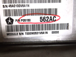 2011..11  DODGE CARAVAN / TOWN & COUNTRY    /ENGINE COMPUTER.ECU image 2