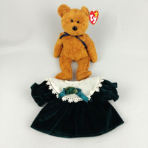 Vintage 1998 Ty Beanie Babies Fuzz the Bear w/ Outfit and Tag Retired - £6.28 GBP