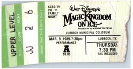 Vintage Walt Disney&#39;s Magic Kingdom on Ice Ticket Stub March 9 1989 Lubbock Texa - £11.62 GBP