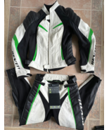 REV&#39;IT Leather  Moto jacket and pants suit Knee protection size 03-36 - £542.70 GBP
