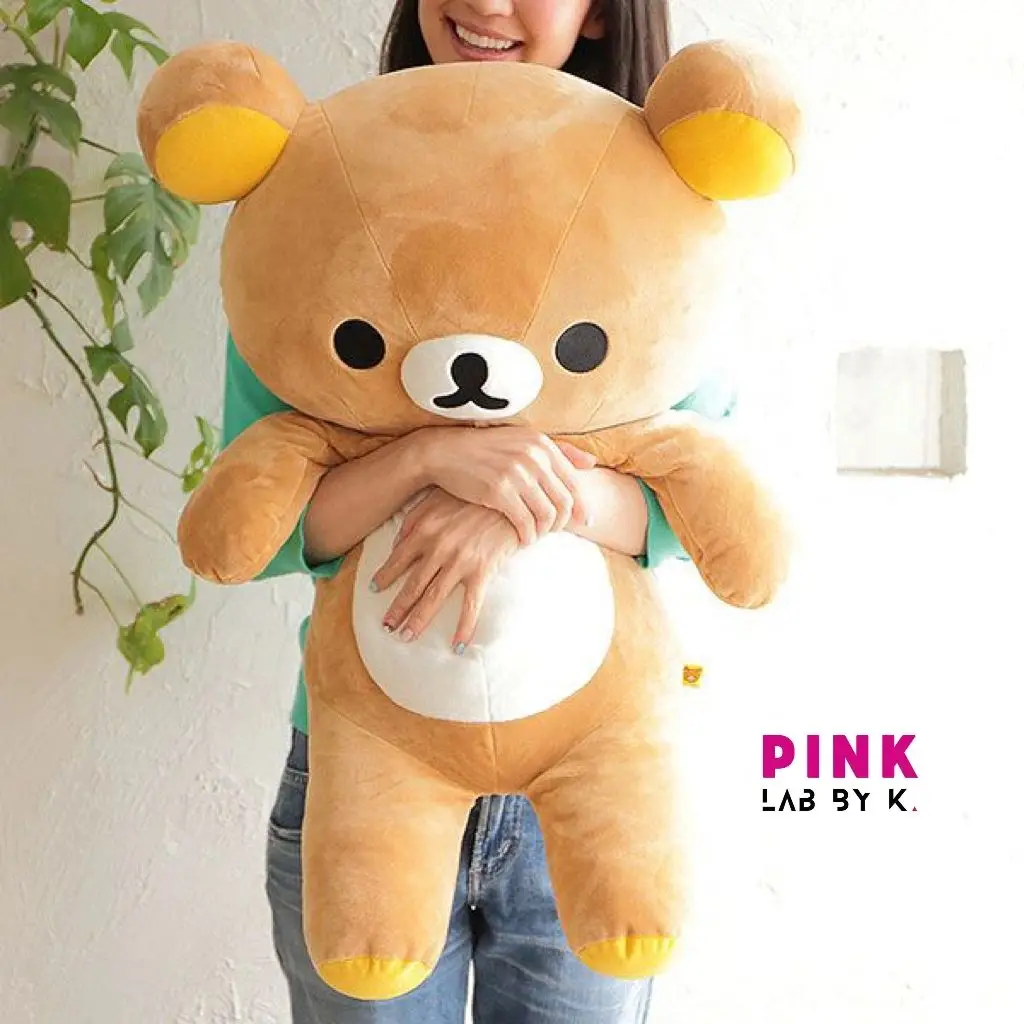 Kawaii Rilakkuma Plush Toy Animals Soft White Brown Bear Stuffed Doll Pillow Roo - $14.40