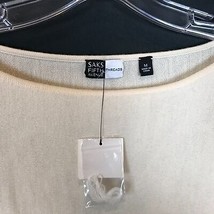 NWT Women Size Medium Saks 5th Avenue Threads Pure Merino Wool Boat Neck Sweater - £32.54 GBP