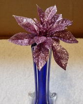 Picks Fake Flowers 8&quot; Tall Celebrate It Decor Lavender Glitter Flowers 259R - £4.33 GBP
