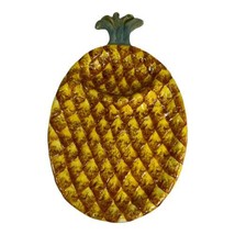 Pineapple Shaped Dipping Tray Yellow Brown Green Chips Dip Guacamole Veggie - £15.47 GBP