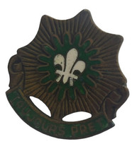Original US Army 2nd Calvery Pin Toujours Pret WWII Unit Crest 1&quot; - £17.58 GBP