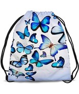 Backpack Beautiful Blue Butterflies Lightweight Gym Backpack Various Fly... - £19.50 GBP