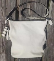 Coach Ivory Leather Legacy Duffle Shoulder Bag 19889 Bin G - $57.56