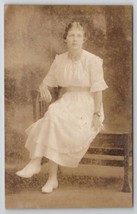 RPPC Lovely Woman Seated For Portrait c1908 Postcard P21 - £4.68 GBP