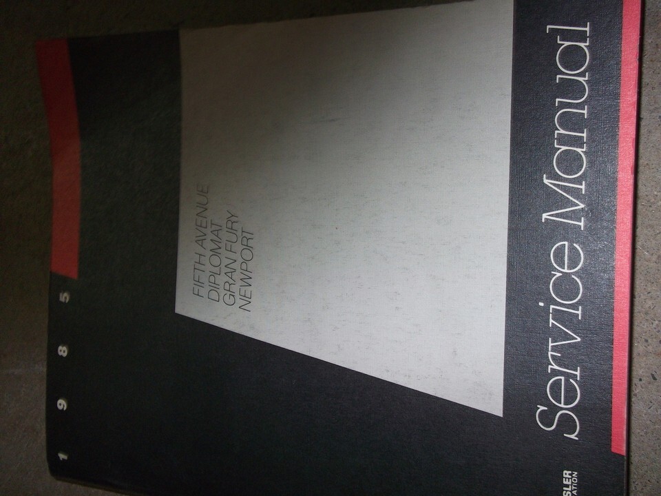 1985 Plymouth Gran Fury Service Workshop Shop Repair Manual OEM - $47.98