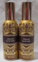 Bath &amp; Body Works Concentrated Room Spray Lot Set of 2 CEDAR &amp; SUEDE holiday - £23.56 GBP