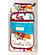 Pioneer Woman Sweet as Pie Willow Kitchen Apron Gift Set Oven Mitt Potho... - €33,21 EUR