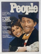 VTG People Weekly Magazine December 16 1974 Kathy &amp; Bing Crosby No Label - £11.35 GBP