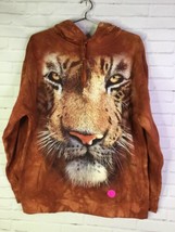 The Mountain Tiger King Big Face Animal Nature Hoodie Sweatshirt Unisex Size L - £40.87 GBP