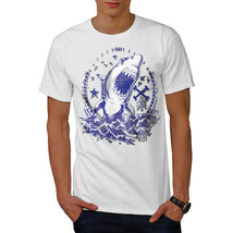 Wellcoda Killer Shark Art Mens T-shirt, Deadly Graphic Design Printed Tee - £14.63 GBP+