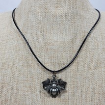 Vintage BOHO Queen Bee Pendant (1.25&quot;) Necklace on 20 Inch Black Rope - $14.50