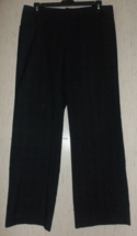 Excellent Womens Gloria Vanderbilt Dark Gray Plaid Dress Pant W/ Pockets Size 14 - $25.20