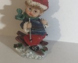 Vintage Kid Skiing Christmas Decoration Holiday XM1 - $7.91