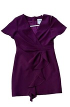 $225 Milly Mini&#39; Girls Purple Short Cap Sleeve Surplice Faux Wrap Dress ... - $49.40