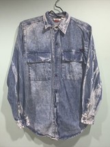 Vintage 80s Cotler Denim Button Up Shirt Long Sleeve Mens L Pockets Truc... - £29.28 GBP