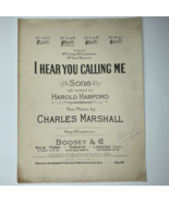 I Hear You Calling Me Vtg Sheet Music Lg Format Harford Marshall Piano 1908 - $12.34