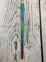 Collapsible Rainbow Straw with Case Portable Reusable Telescopic Stainless - £13.01 GBP