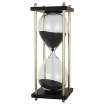 A&amp;B Home Hour Glass Sand Timer On Stand, 30 Minutes, Black - £34.81 GBP