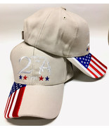 2A 2Nd Amendment 1791 Usa Flag On Bill Embroidered Khaki Nra Cap Hat - £17.55 GBP