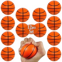 Mini Basketball Stress Balls 12 Pcs Pack | 2.5 Inch Mini Basketballs For Kids |  - £17.56 GBP