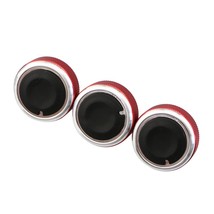 3pcs per set Aluminum Alloy Car Styling Air Conditioning Knob AC Knob Heat Contr - £25.00 GBP