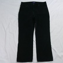 NYDJ 10 Short Black Corduroy Lift Tuck Straight Cords Pants - £11.57 GBP