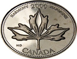2000 Canadian 25-Cent Harmony/June Millennium Quarter Coin UNC - £1.13 GBP