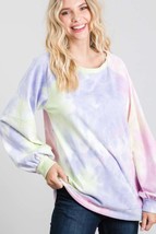 Tie-dye Puff Long Sleeve Top - £14.51 GBP