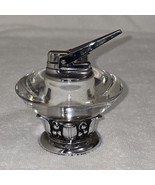 Vintage Ronson Nordic Glass / Chome Base Table Lighter 3.5&quot; High Made In... - $78.55 CAD