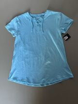 Ideology Girls Top M Short Sleeve Butterfly Blue - $17.82
