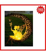 Warm Gold Solar Fairy Moon Figurine Light – Perfect Gift for Moms &amp; Gran... - $842.53 MXN