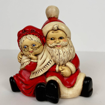Vintage 1979 Mr and Mrs Santa Claus Figurine Sculpture Christmas Decor H... - £101.39 GBP