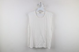 Buck Mason Womens Size Medium Slub Cotton Muscle Sleeveless T-Shirt Whit... - £19.57 GBP
