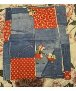 Denim Patch Work Bonnet Girl Fabric 43X13 Inch  - $10.00
