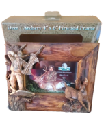 River&#39;s Edge Photo Frame Picture Deer Archery 4&quot; x 6” Firwood NEW Cabin ... - €21,55 EUR