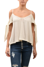Free People We The Free Womens Blouse Believe Me Solid Ivory Size Xs OB774700 - £31.42 GBP