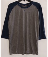 Easton Herren Quarter Raglanärmel Rundhals T-Shirt, Marineblau/Grau, Klein - $13.85