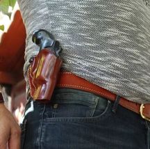 Fits Smith&Wesson Model 15 38 Special 2”BBL Leather Paddle Holster #1331# RH image 3