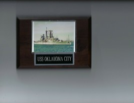 USS OKLAHOMA CITY PLAQUE CLG-5 NAVY US USA MILITARY PORTLAND LIGHT CRUIS... - $3.95