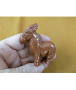 (Y-BUR-710) BURRO donkey mule GOLDSTONE STONE carving GEMSTONE I love bu... - $17.53