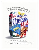 Multi-Grain Cheerios Plus General Mills Vintage 1997 Full-Page Print Mag... - $9.70