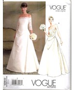 Vogue Bridal V2842  Misses 6 to 10 Formal Wedding Dresses UNCUT Sewing P... - $20.30