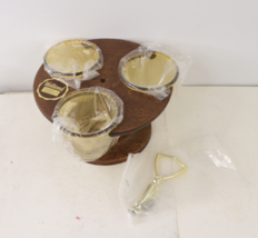 NOS Vintage 70s Mid Century Modern MCM Westwood Rotating Condiment Cup Holder - £46.68 GBP