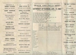 Petersburg Relays Track &amp; Field Meet Program 1957 Indiana - £37.93 GBP